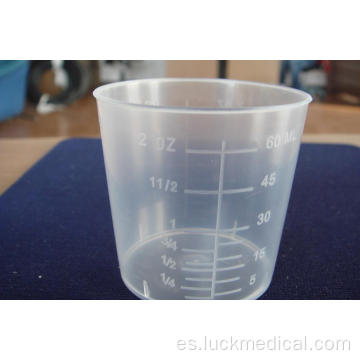 Plástico desechable que mide 60 ml de taza de medicina